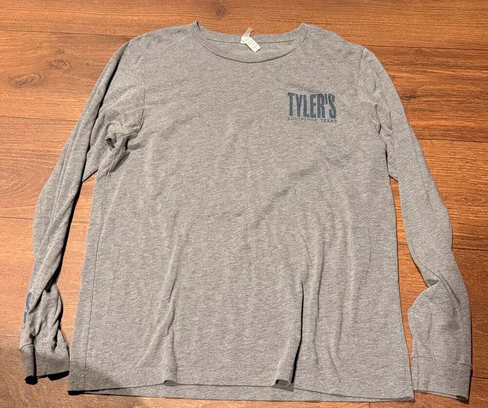 Bella+Canvas Tyler's Southlake Texas Gray Long Sleeve T-Shirt Size L
